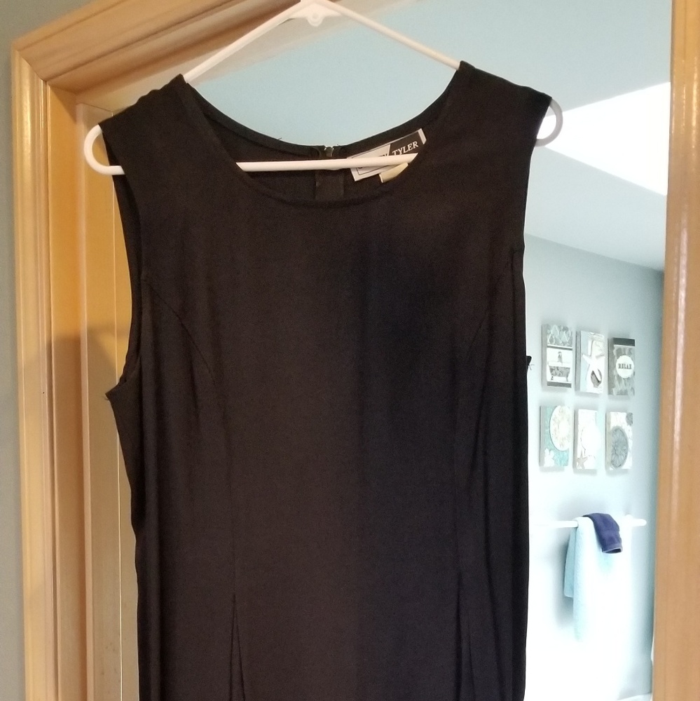 Black fitted sheath dress